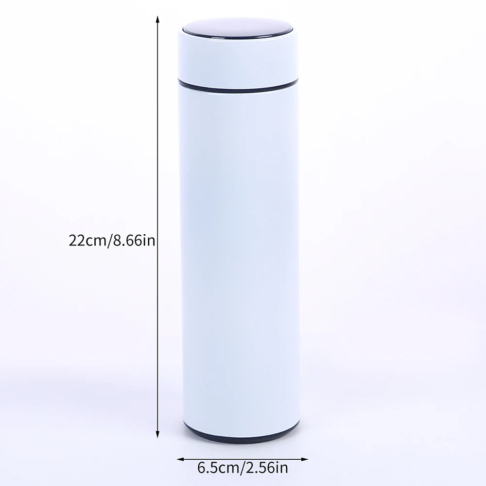 Stay Hydrated in Style: Smart 500ML Stainless Steel Water Bottle with LED Temperature Display and Tea Infuser
