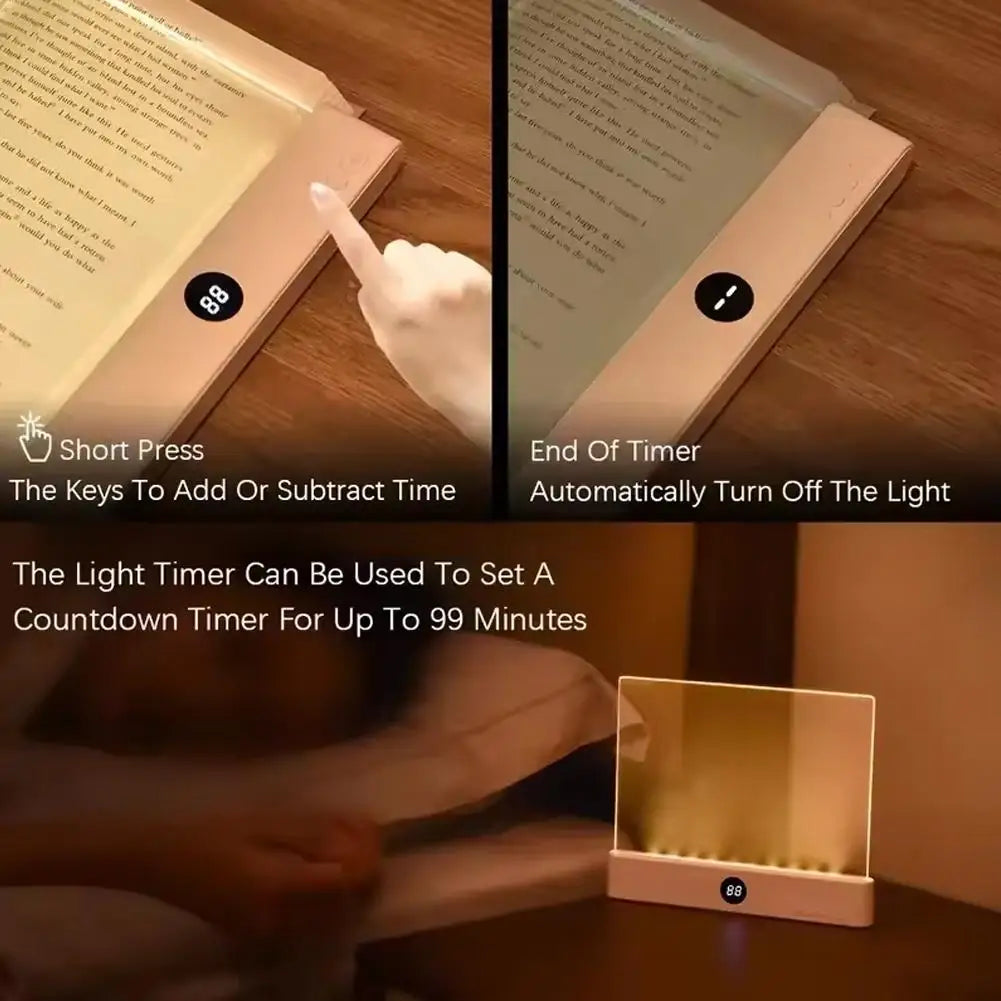 LED Reading Light Vision Reading Light 3 Color Adjustable Eye Protection Reading Light Usb Charging Student Night Reading Lamp