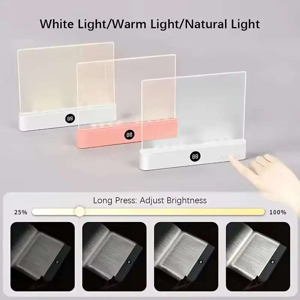 LED Reading Light Vision Reading Light 3 Color Adjustable Eye Protection Reading Light Usb Charging Student Night Reading Lamp