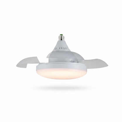 Modern Ceiling Fan Light: Retractable Blades, Crystal Lampshade, and Smart APP & Remote Control
